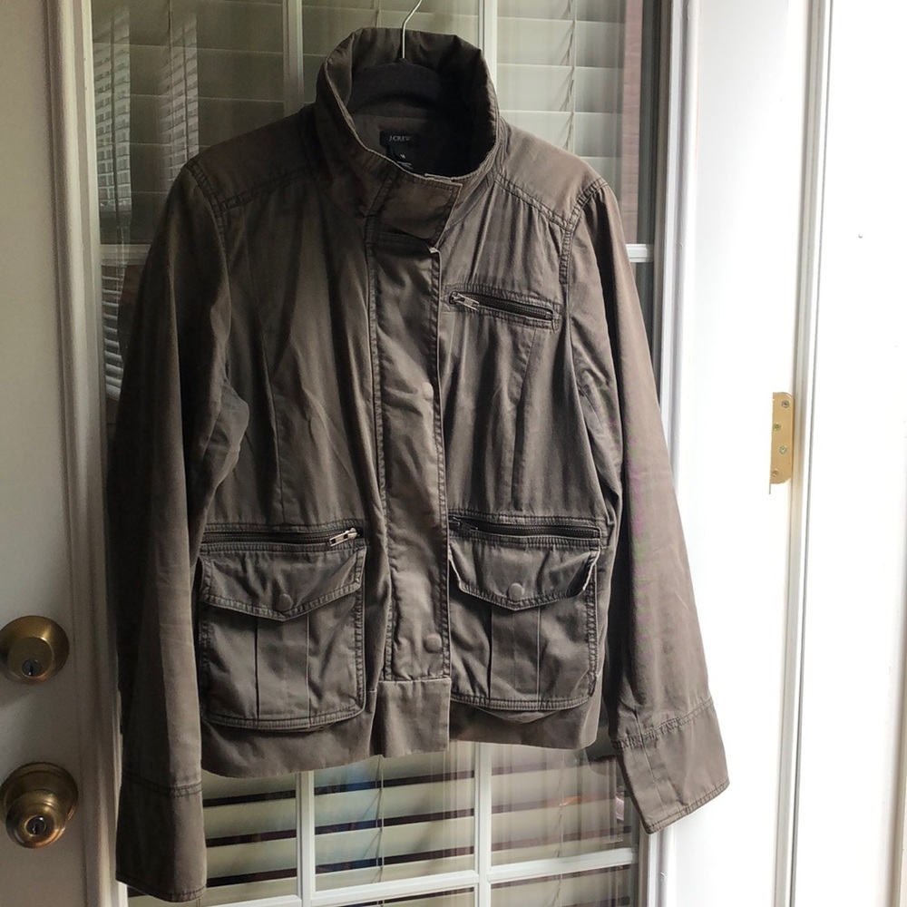 Olive/army green J.Crew Utility Jacket